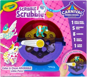 Crayola Scribble Scrubbie Pets Carnival Playset, Pet Grooming Toy, Animal Toys for Girls & Boys, Gift for Kids, Ages 3 