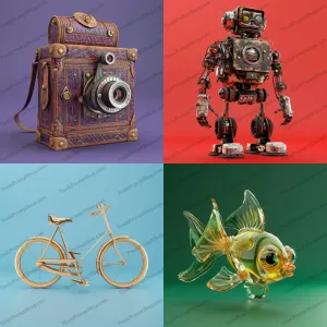 Creative 3D Designs AI MidJourney Image Prompt, 9678