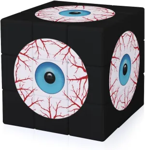 Creepy Bloodshot Eyeball Funny 3x3x3 Cube Smooth Lightweight Puzzle for Adult Graphic Printing Travel