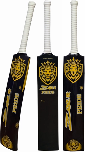 Cricket Bat Zeepk Tennis Tape Ball Full Size 4.5" inch Wide 34" Adult Full Cane Short Handle Hand Made Kashmir Willow - 2 lbs Lightweight & Strong Mid Sweet Spot Mid Profile Hard Hitting Sixer