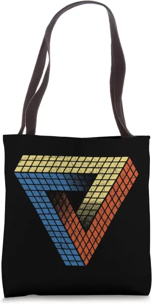 Cube Triangle Optical Illusion For Men Boys Women Girls Tote Bag