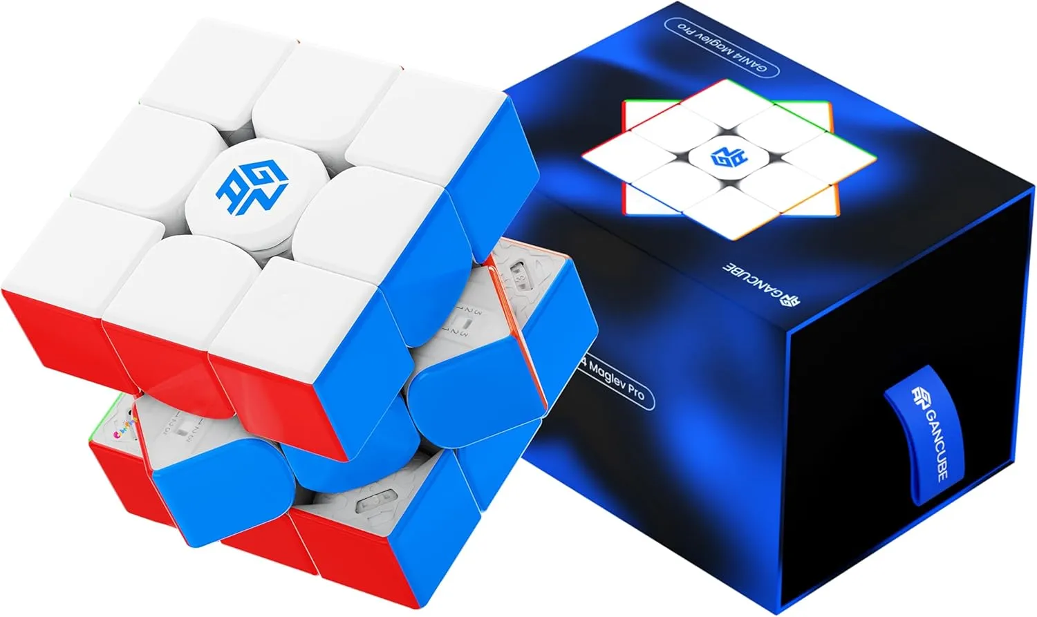 CuberShop GAN 14 MagLev Pro UV Coated, 2024 Upgraded Supreme GAN 14 M 2024 Flagship 3x3 Magnetic Speed Cube, 56mm Magic Cube Puzzle (GAN14 MagLev Pro UV, Glossy Surface & Primary Internal)
