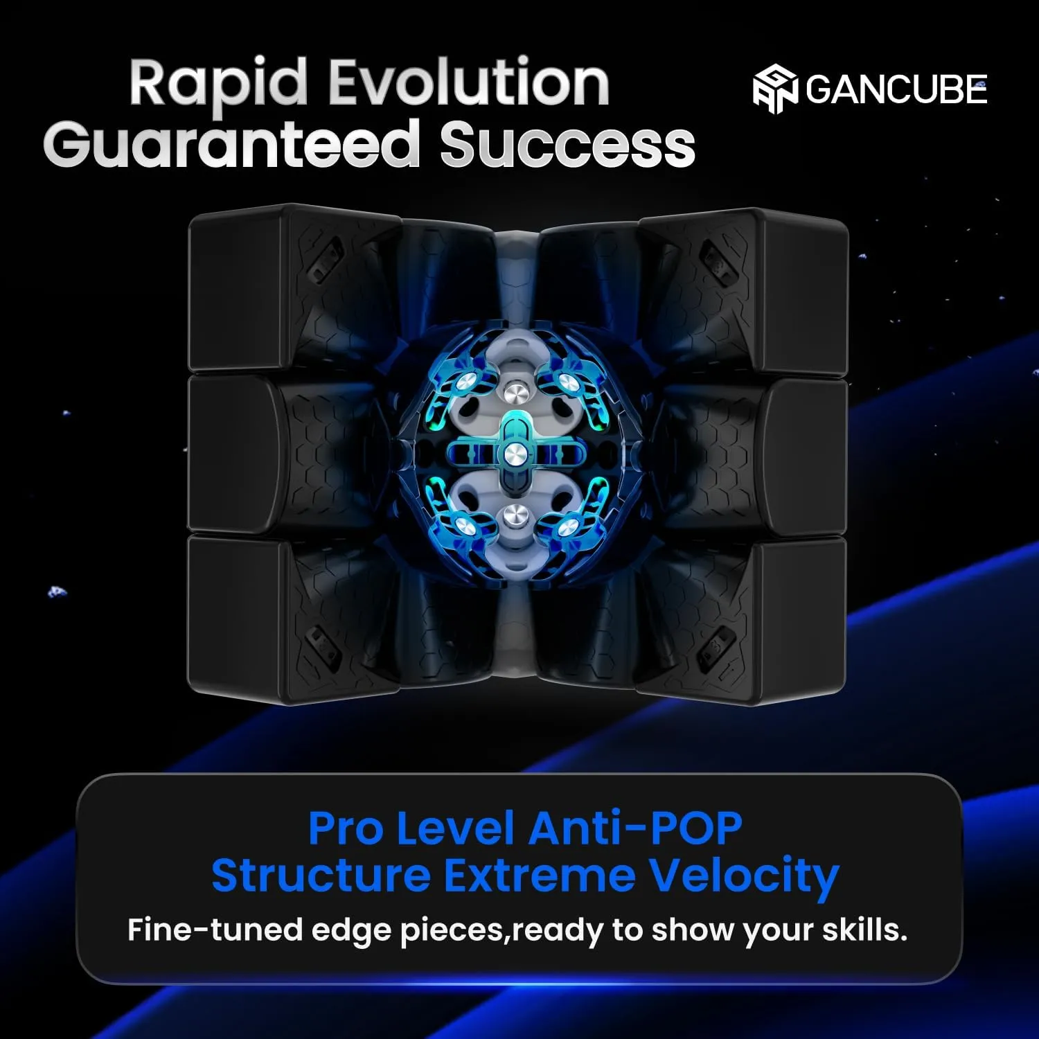 CuberShop GAN 14 MagLev Pro UV Coated, 2024 Upgraded Supreme GAN 14 M 2024 Flagship 3x3 Magnetic Speed Cube, 56mm Magic Cube Puzzle (GAN14 MagLev Pro UV, Glossy Surface & Primary Internal)