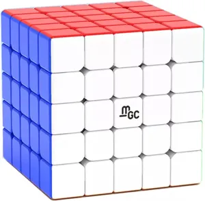 CuberShop YJ MGC 5x5 Magnetic Stickerless Speed Cube, YJ MGC 5 5x5 Flagship, 5 by 5 YJ MGC Professional 62mm Stickerless Cube, YongJun MGC Series Best 5x5x5 Speed Cube (YJ MGC 5 M - Stickerless)