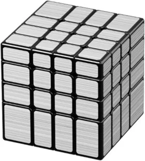 CuberSpeed 4x4 Mirror Cube Silver Sticker Magic Cube Black 4x4x4 Speed Blocks