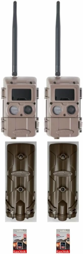 Cuddeback 2 Blackflash L Series Cameras 2 Battery Power Banks and 2 16 GB SD Cards