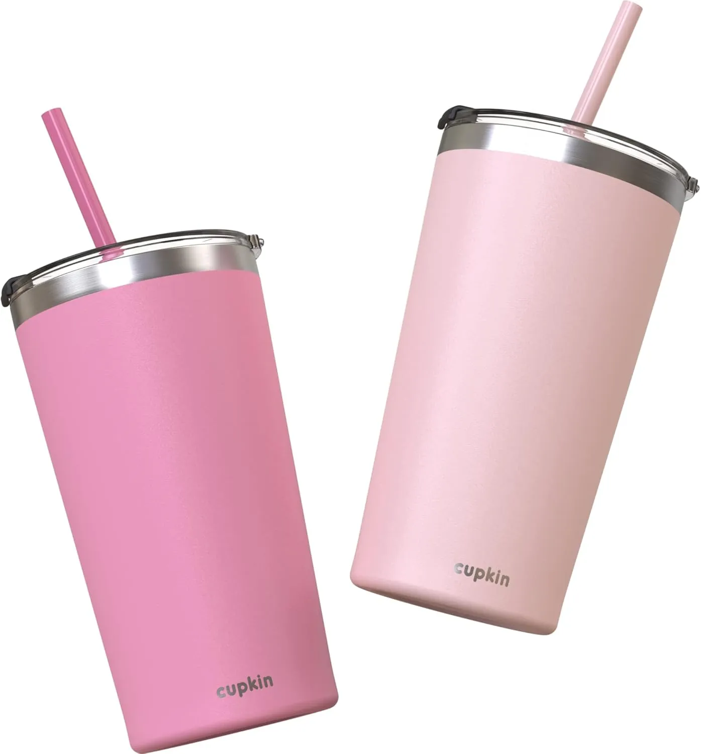 CUPKIN Stainless Steel Insulated Tumbler with Lid and Straw, 20 oz Water Bottle & Straw, Stainless Steel Cups, Travel Coffee Mug for Adults, Iced Coffee Cup with Lid, Tumbler for Travel