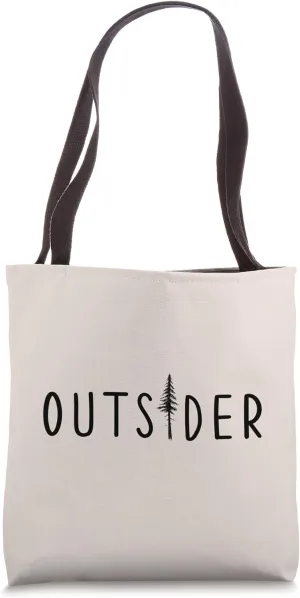 Cute Camping Outsider Life Mountain Nature Hiking Camper Tote Bag