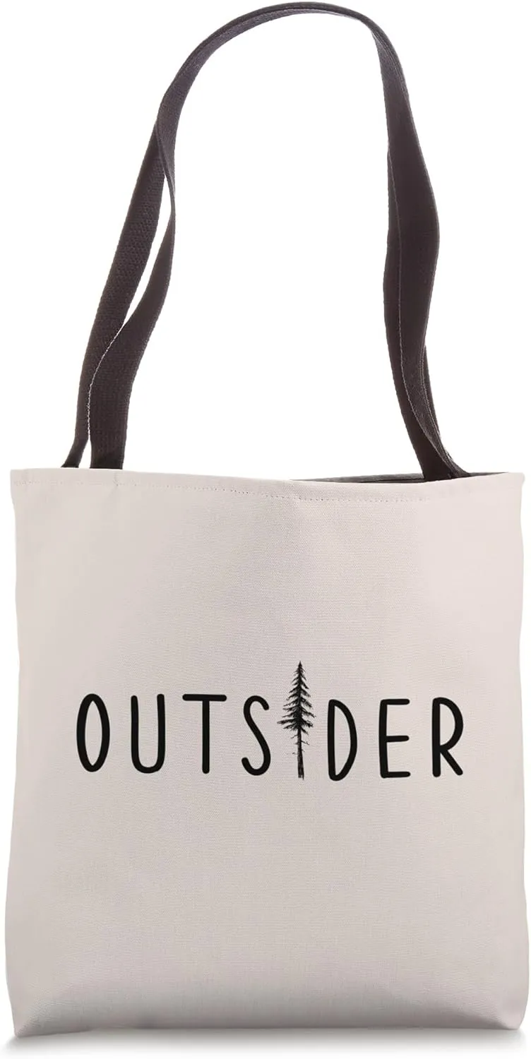 Cute Camping Outsider Life Mountain Nature Hiking Camper Tote Bag
