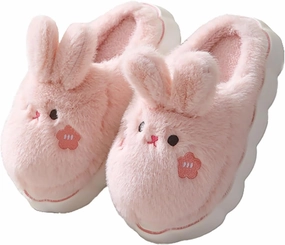 Cute Rabbit Cotton Animal Slippers for Women - Warm Home Slippers