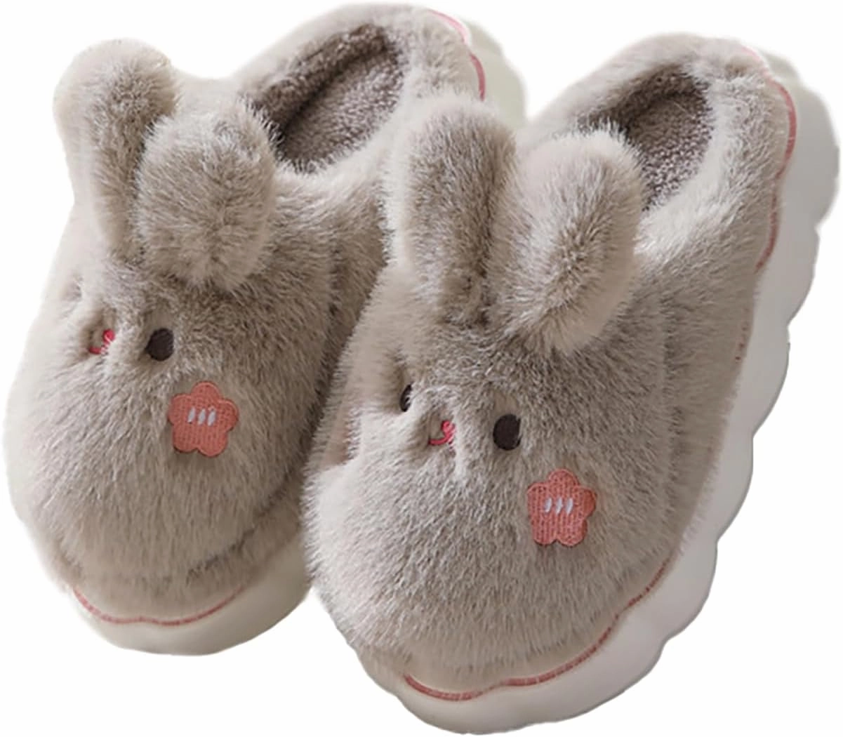 Cute Rabbit Cotton Animal Slippers for Women - Warm Home Slippers