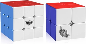 D-FantiX Cyclone Boys 3x3 2x2 Speed Cube Set Stickerless Magic Cube Bundle 3x3x3 2x2x2 Puzzles Toys