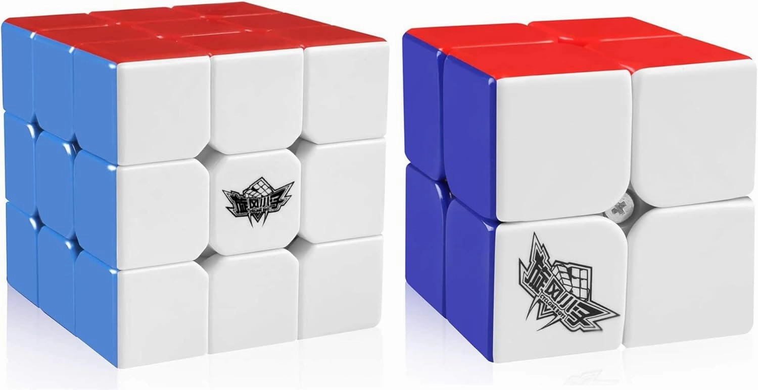 D-FantiX Cyclone Boys 3x3 2x2 Speed Cube Set Stickerless Magic Cube Bundle 3x3x3 2x2x2 Puzzles Toys