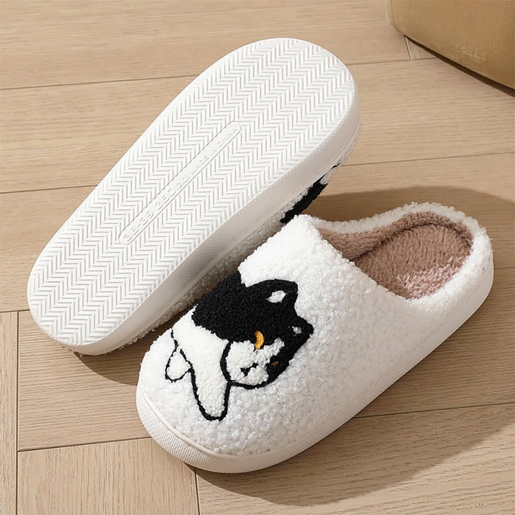 Dachshund Slippers for Women - Cute Animal Cartoon Weiner Dog Plush House Slippers