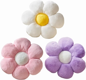 Daisy Pillow, 15.7In Cute Flower Shaped Decorative Plush Pillow for Sofa, Couch, Bed & Reading Tent