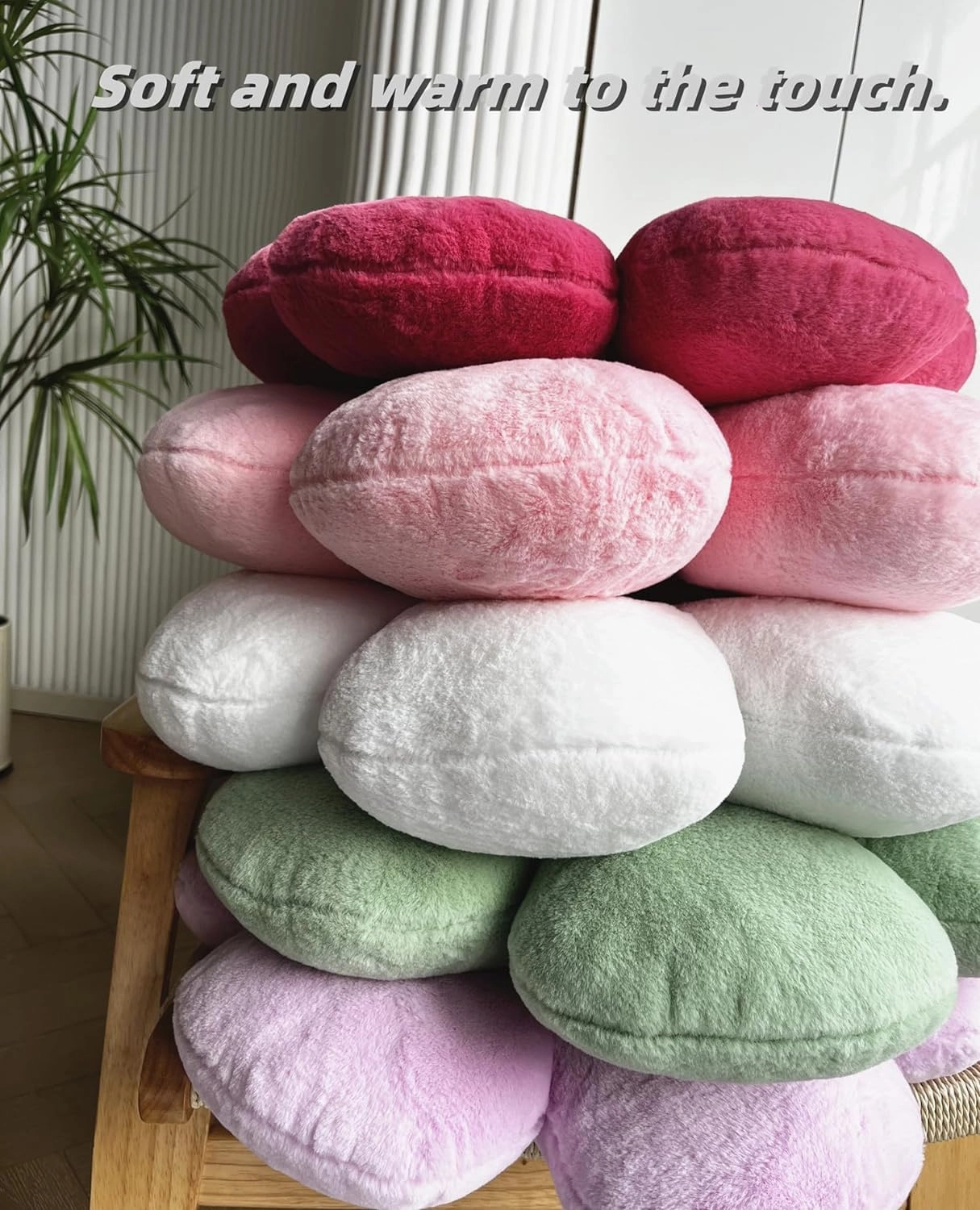 Daisy Pillow, 15.7In Cute Flower Shaped Decorative Plush Pillow for Sofa, Couch, Bed & Reading Tent
