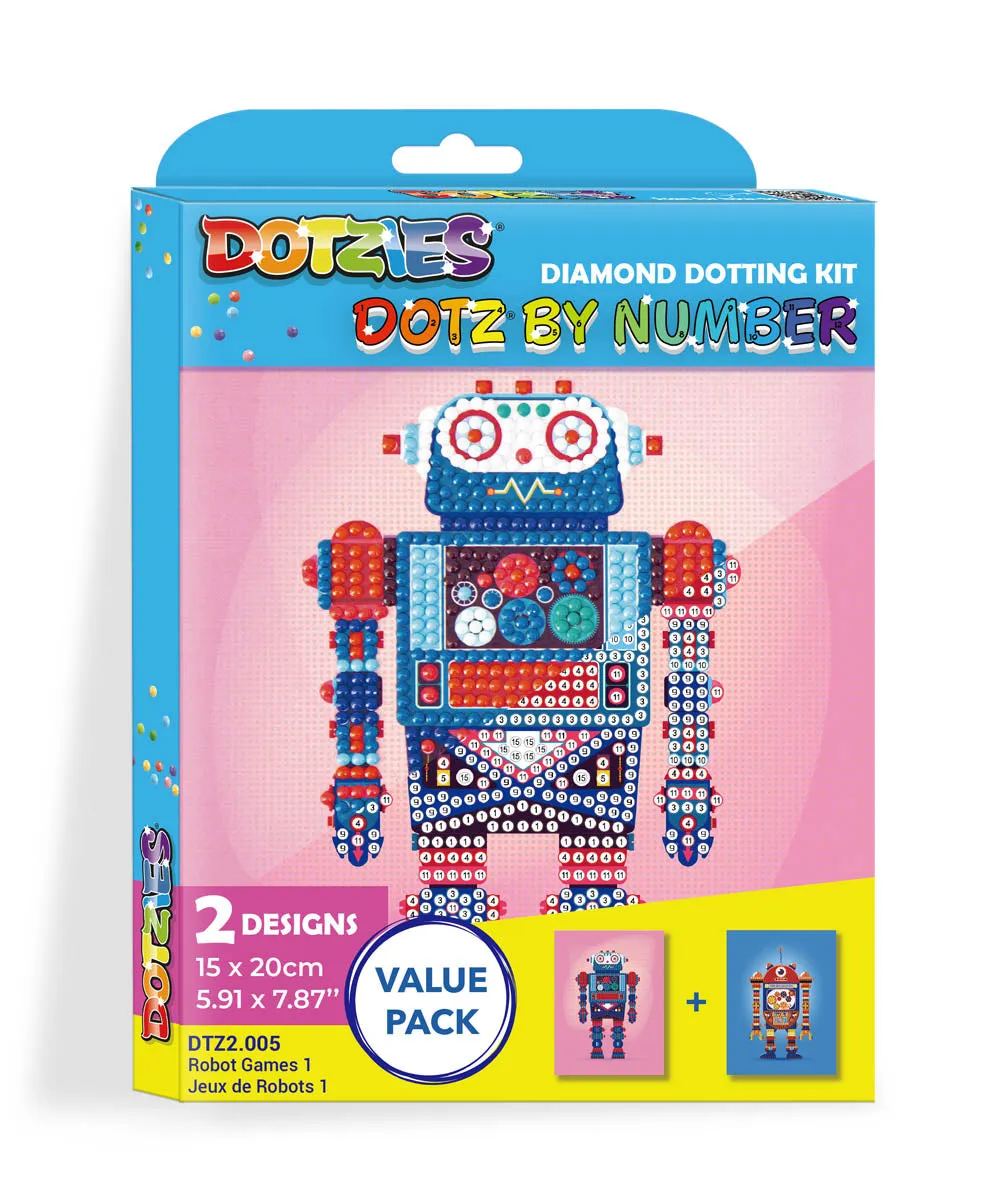 Diamond Dotz Robot Games 1 - 5.91 x 5.91 in