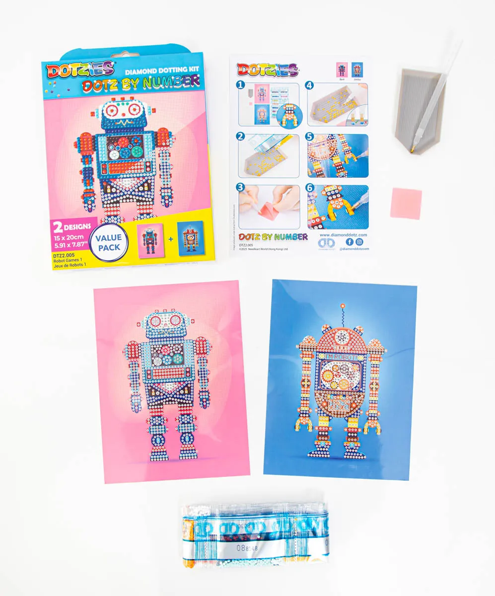 Diamond Dotz Robot Games 1 - 5.91 x 5.91 in