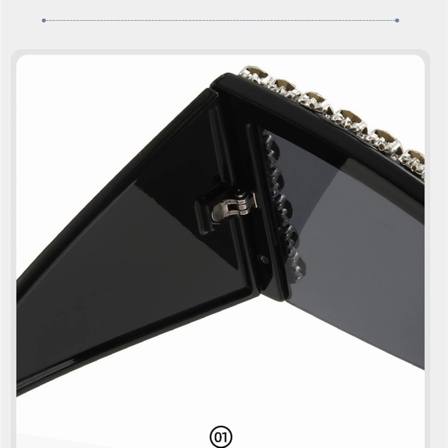 Diamond Luxury Large-frame Sunglasses. Shiny Rhinestone-embedded Sunglasses for Women. Uv400 Protection.