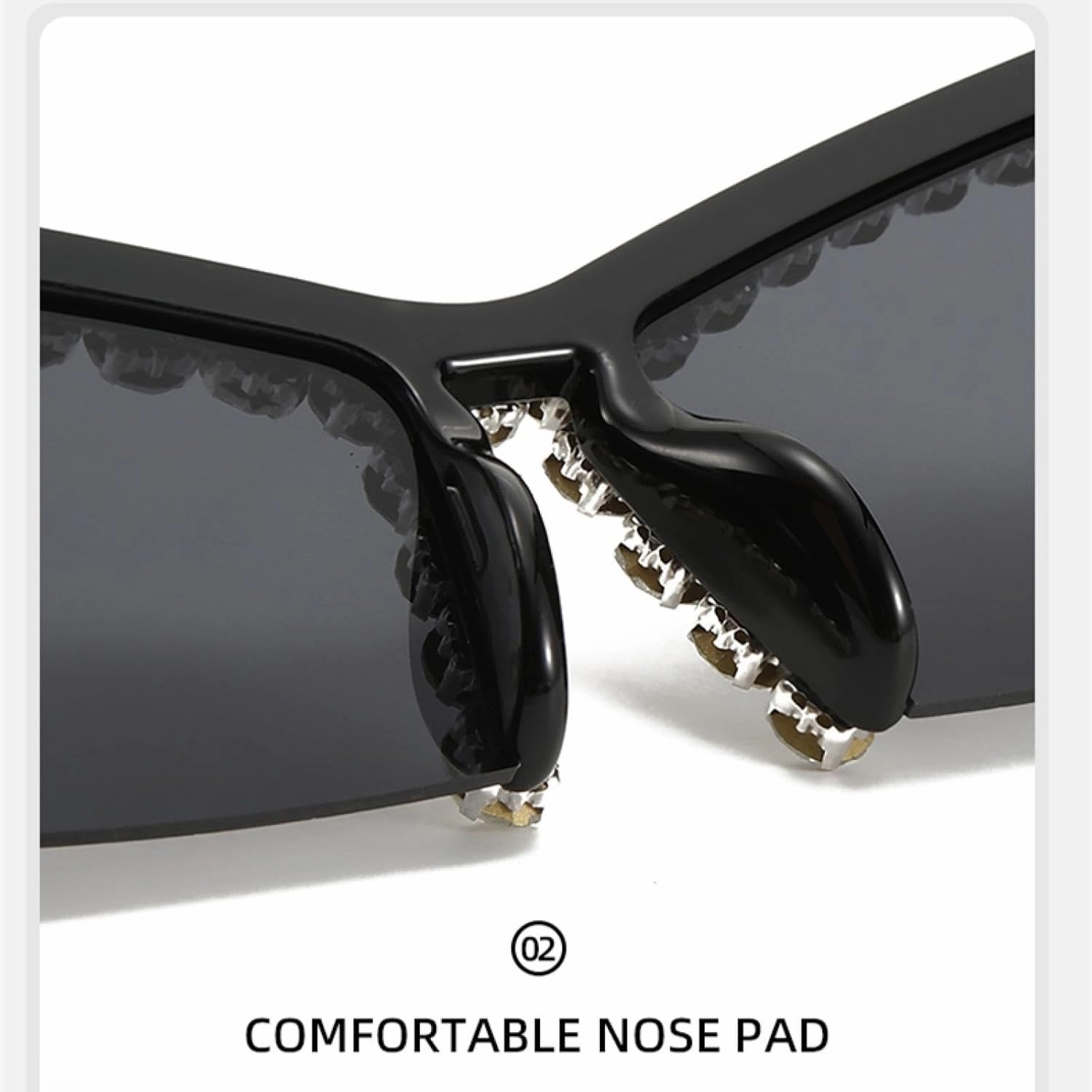 Diamond Luxury Large-frame Sunglasses. Shiny Rhinestone-embedded Sunglasses for Women. Uv400 Protection.