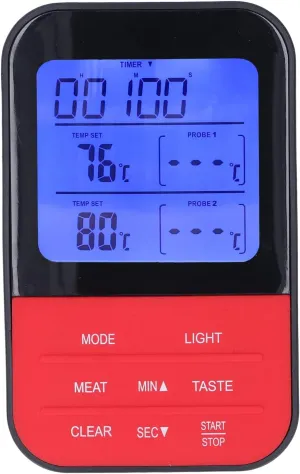 Digital Meat Thermometer with Remote Control, Instant Read for Kitchen Cooking, 8 Food Choices