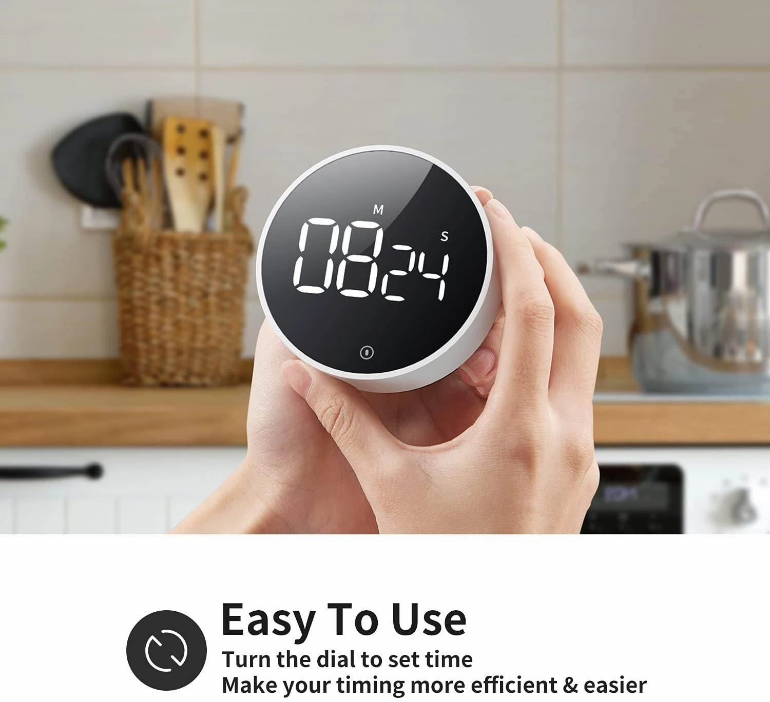 Digital Magnetic Kitchen Timer - LED Cooking Timer
