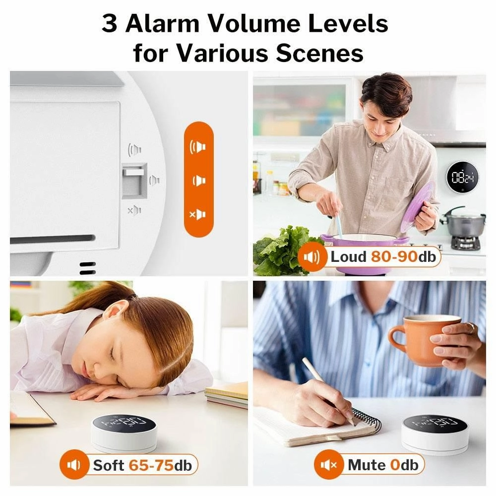 Digital Magnetic Kitchen Timer - LED Cooking Timer