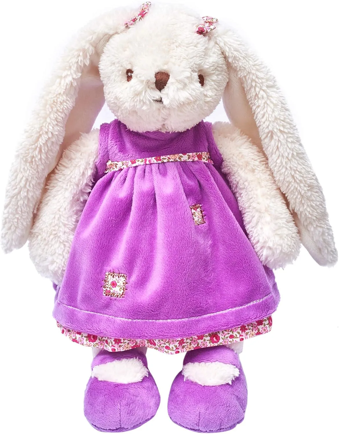 Dilly dudu 2020 Holiday Plush Bunny Rabbit Stuffed Animal Soft Toys Cuddly Dolls Best Gifts 12-Inch (Purple)