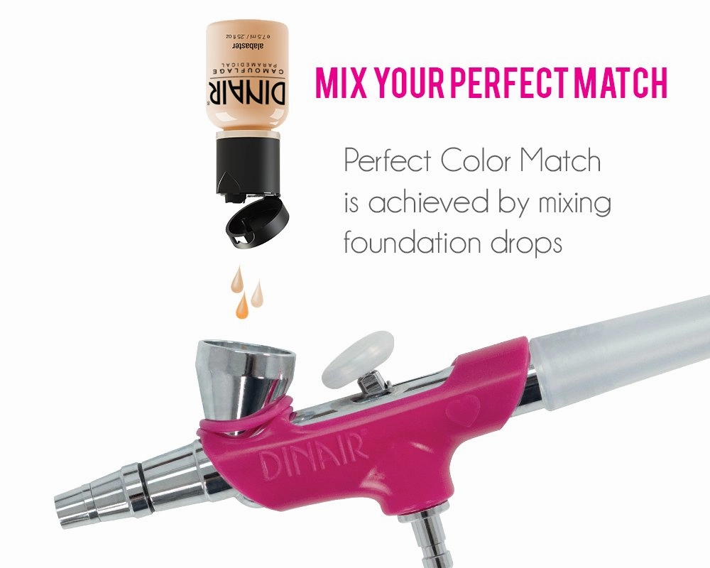 Dinair Airbrush Makeup - Camouflage Neutralizer - Covers Scars, Acne, Tattoos, Under Eye circles, Sun Spots, Vitiligo - WHITE - 1/4 oz.