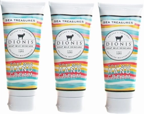 Dionis Goat Milk Hand Cream 3 Piece Travel Gift Set - Sea Treasures