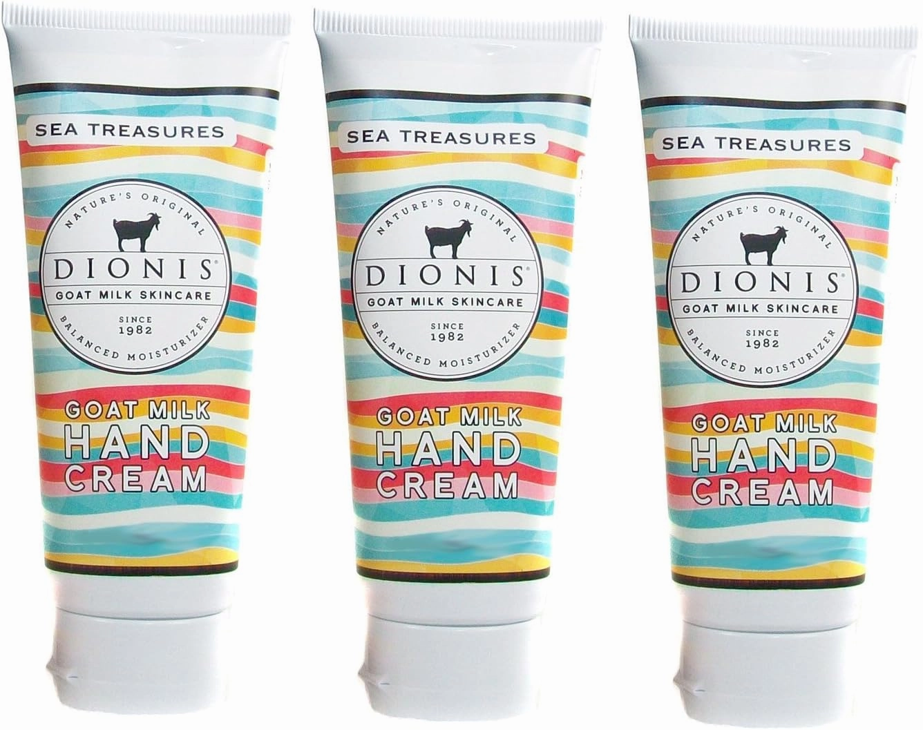 Dionis Goat Milk Hand Cream 3 Piece Travel Gift Set - Sea Treasures