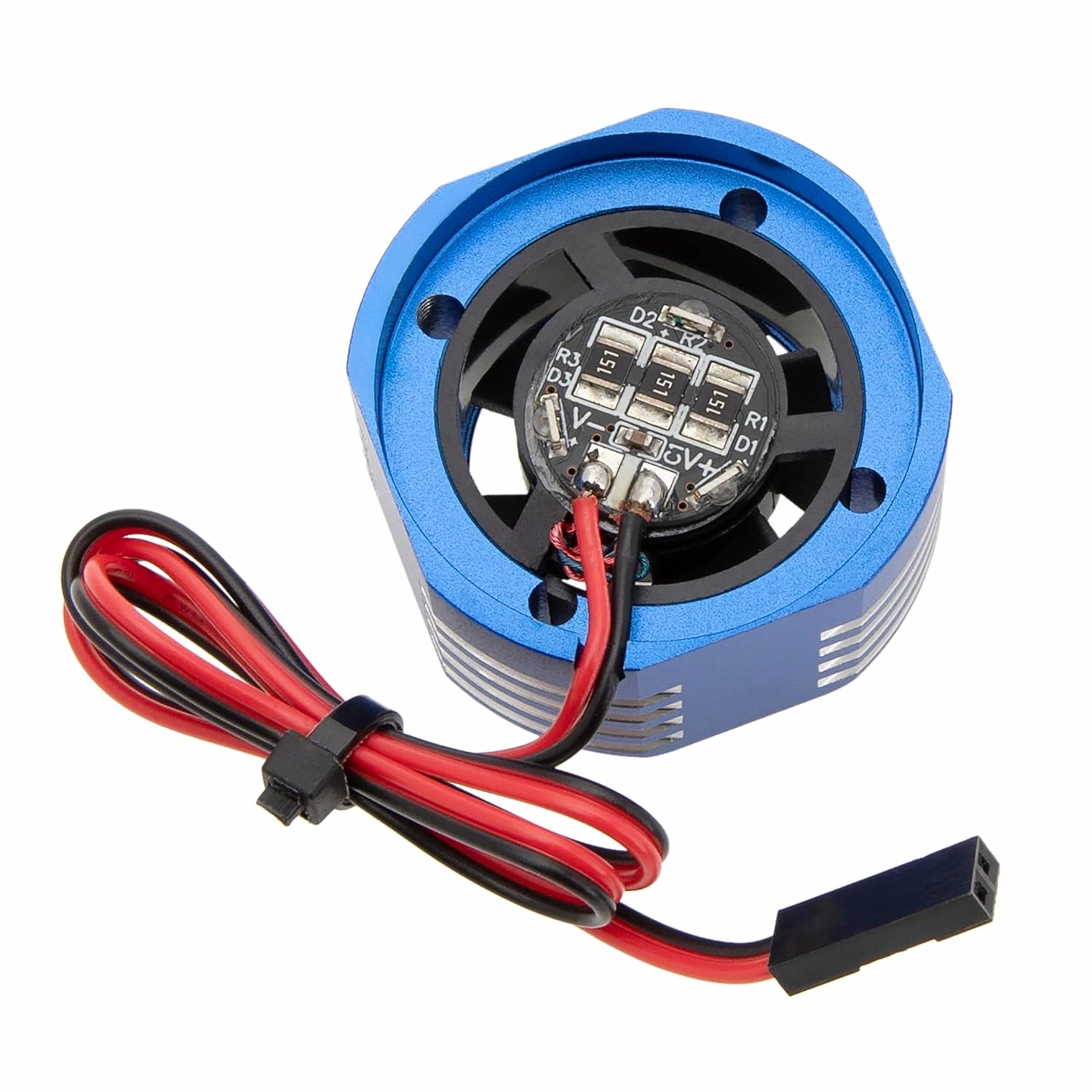 DKKY RC Motor Cooling Fan Heatsink 25mm 35000RPM for Arrma Axial Traxxas 1/6 1/8 1/10 RC Models 2510 Motor (Blue, 25mm)