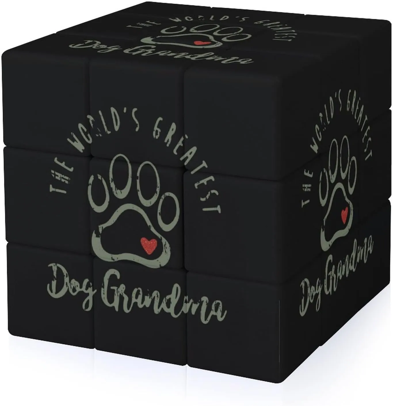 Dog Grandma Funny 3x3x3 Cube Smooth Lightweight Puzzle for Adult Graphic Printing Travel