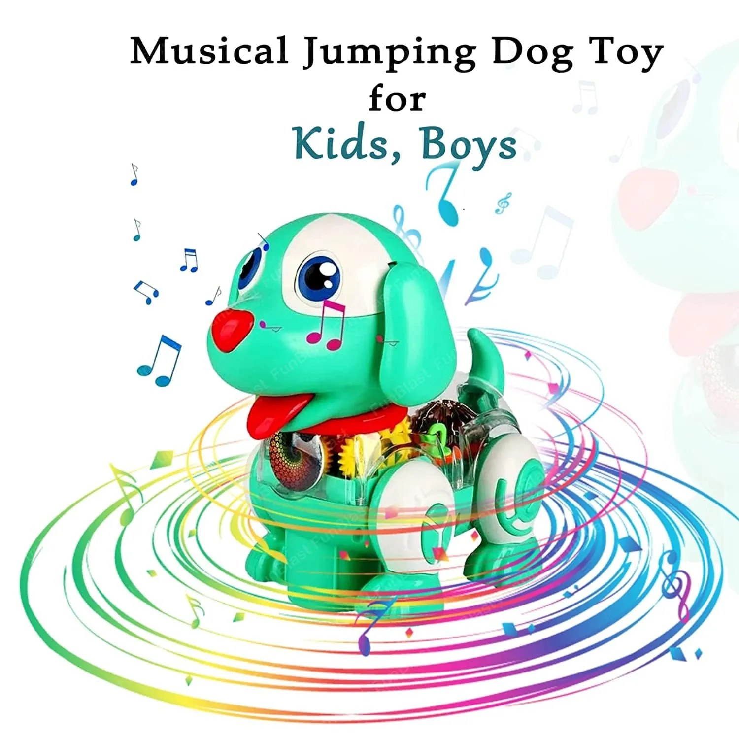 Dog Toy for Kids – Musical Transparent Gear Dog Toy