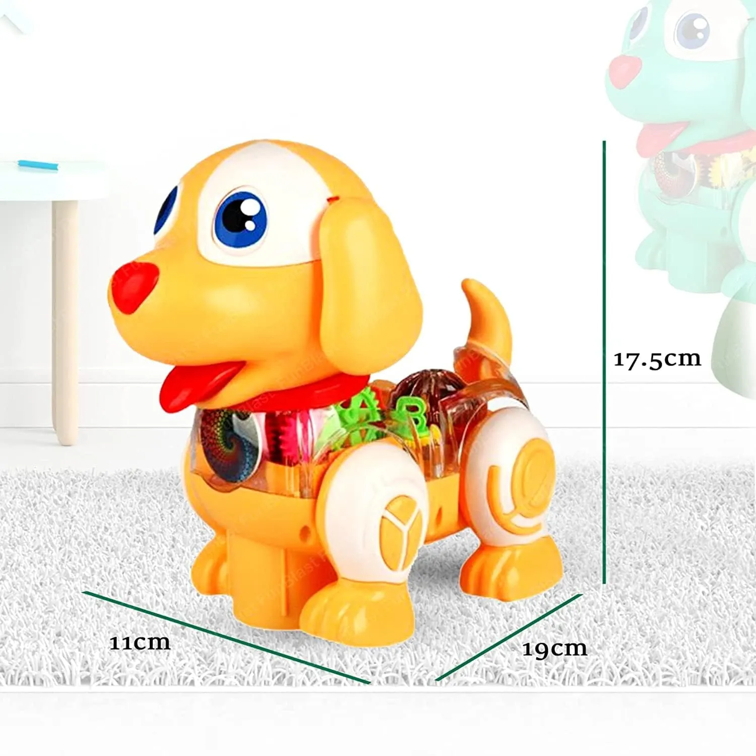 Dog Toy for Kids – Musical Transparent Gear Dog Toy
