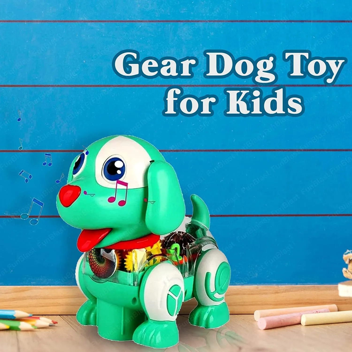 Dog Toy for Kids – Musical Transparent Gear Dog Toy