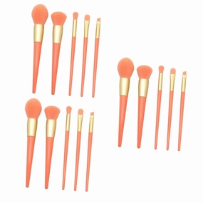 DOITOOL 15 Pcs 1 Makeup Brush Set Holder 12-piece Kit Portable Foundation Blush Liquid Powder Professional Reusable for Travel for