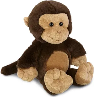 DolliBu Monkey Plush - Super Soft Stuffed Animal, Cute Brown Wildlife Animal Plush, Adorable Fluffy Stuffed Animal for Boys and Girls, Stuffed Zoo Animals Plush Gift for Babies, Kids, Adults - 9 Inch
