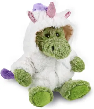 DolliBu Sitting Alligator Unicorn Plush Stuffed Animal Toy - Super Soft Alligatorcorn Dress Up with Removable Plush Unicorn Outfit, Cute Fantasy Wildlife Gift - 8 Inches