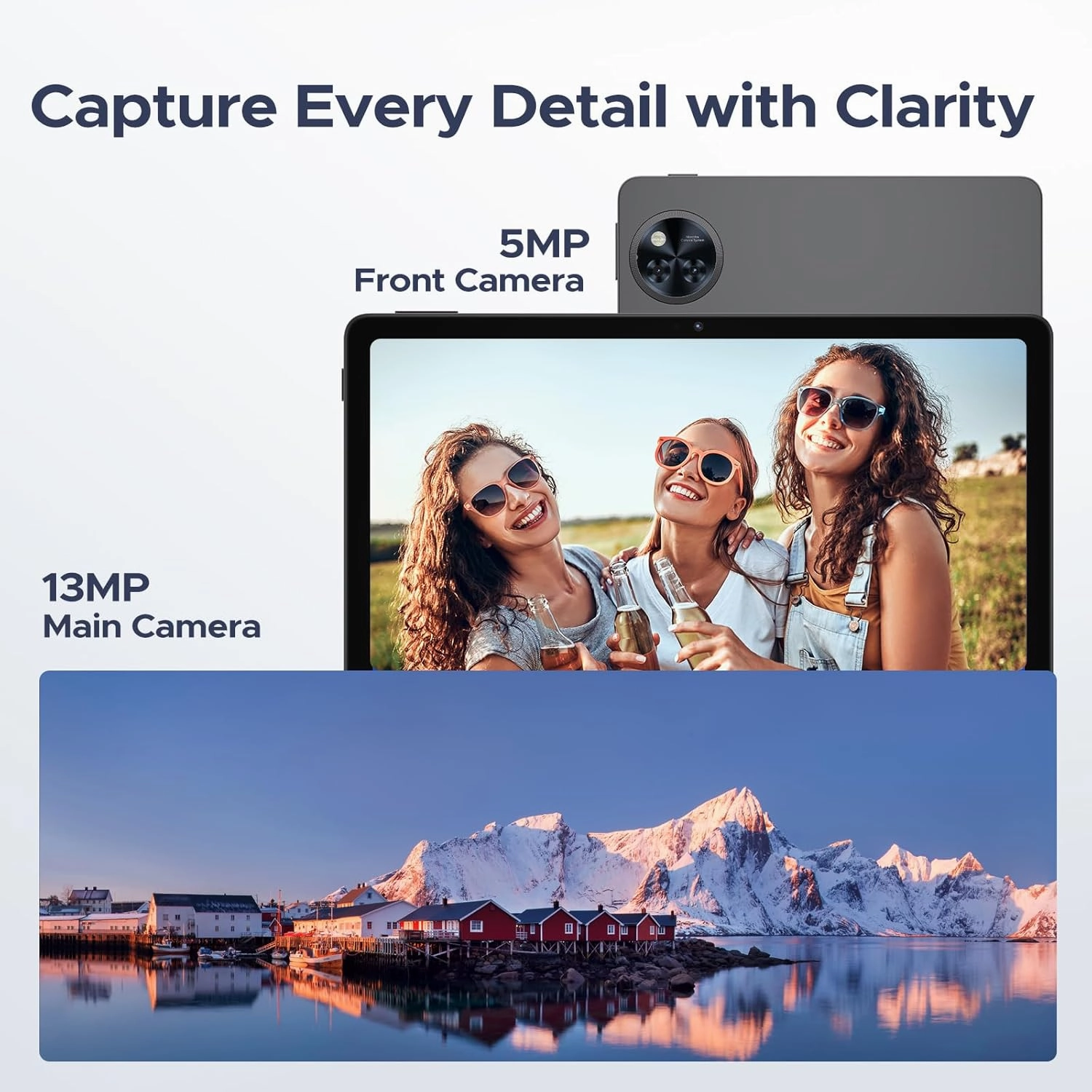 DOOGEE U11(2025) Android 15 Tablet, 11 inch Tablet 16GB 128GB/2TB TF Octa-Core 90Hz Display, 8580mAh, Netflix 1080P,Bluetooth 5.0 5G WiFi Tablets, 13MP 5MP, Face ID,Metal Body-Black