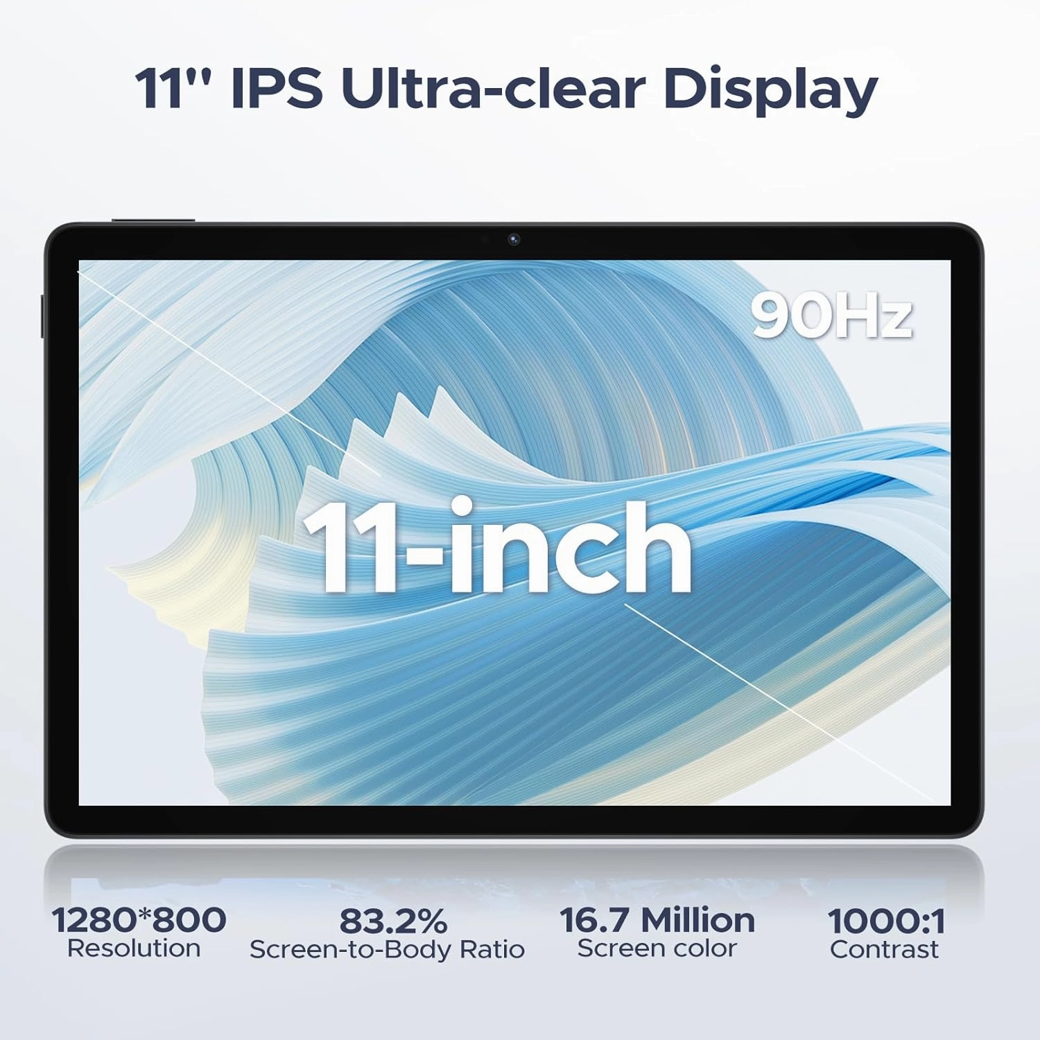 DOOGEE U11(2025) Android 15 Tablet, 11 inch Tablet 16GB 128GB/2TB TF Octa-Core 90Hz Display, 8580mAh, Netflix 1080P,Bluetooth 5.0 5G WiFi Tablets, 13MP 5MP, Face ID,Metal Body-Black