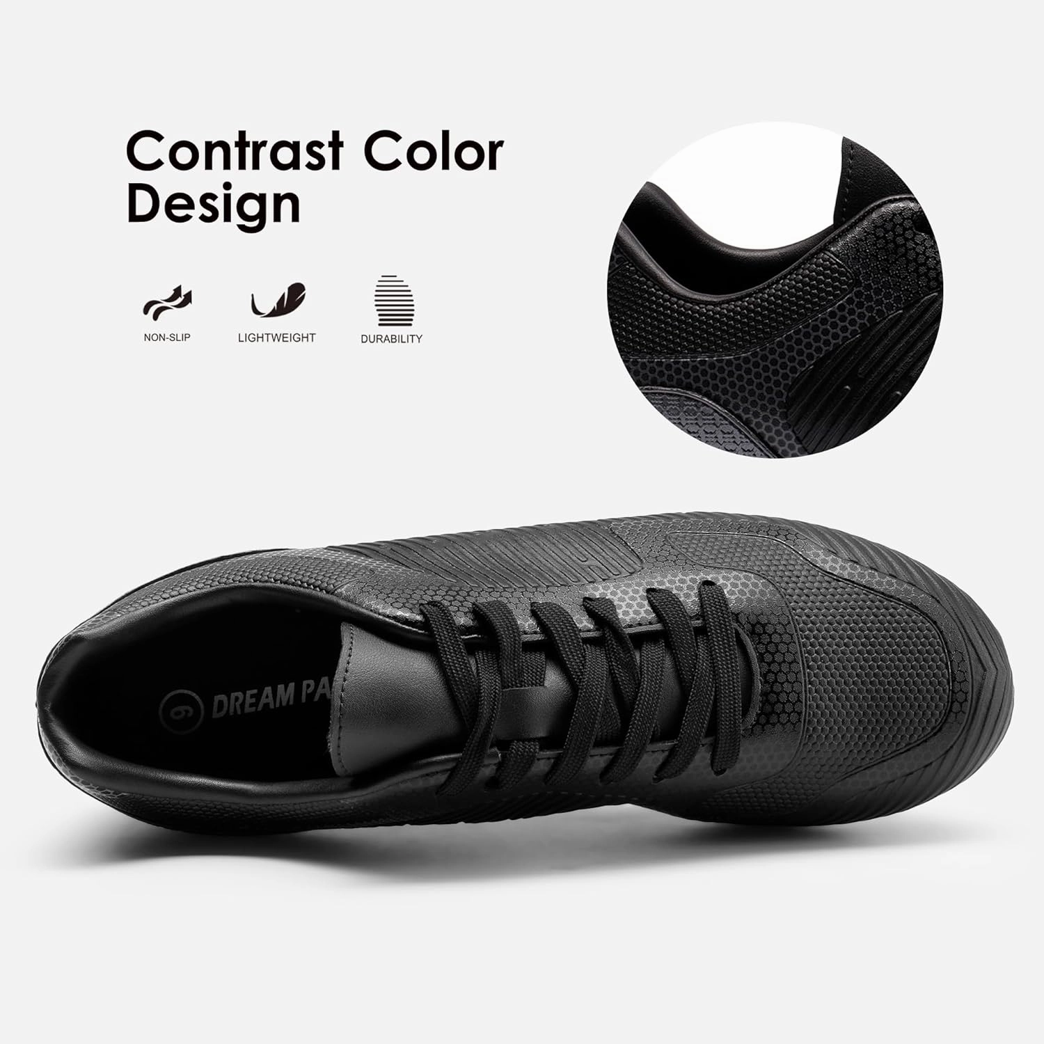DREAM PAIRS Men‘s Firm Ground Soccer Cleats Soccer Shoes