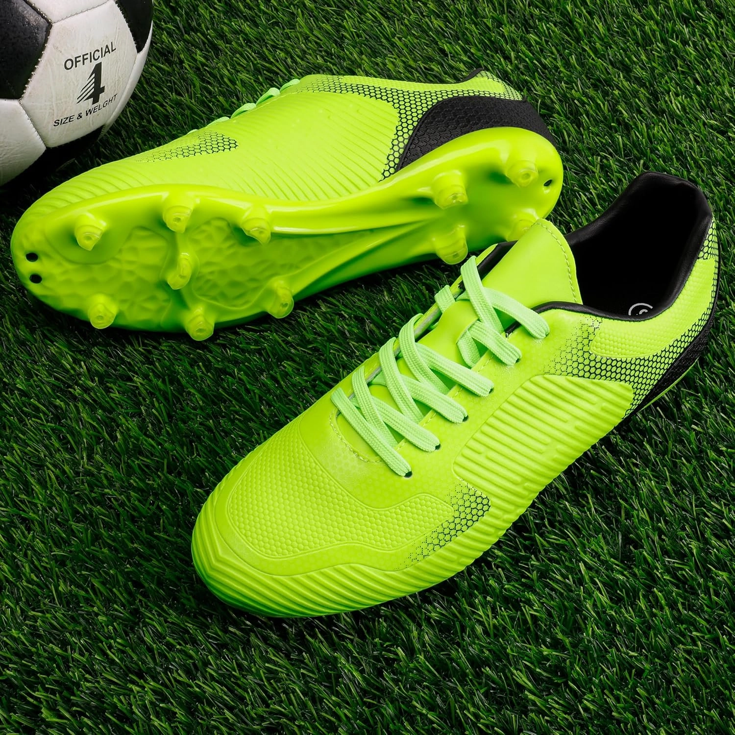 DREAM PAIRS Men‘s Firm Ground Soccer Cleats Soccer Shoes
