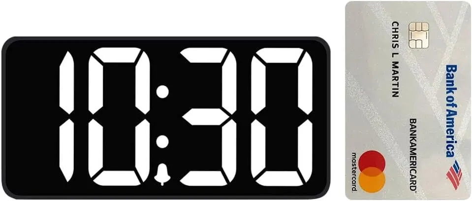 DreamSky Small Digital Alarm Clock for Bederoom, Large Big Numbers Display with Brightness Dimmer, Electric Bedside Desk Clock with USB Charging Port, Adjustable Alarm Volume, USB-C Adapter Powered