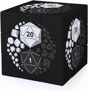 Dungeons and Dragons Yin and Yang Funny 3x3x3 Cube Smooth Lightweight Puzzle for Adult Graphic Printing Travel
