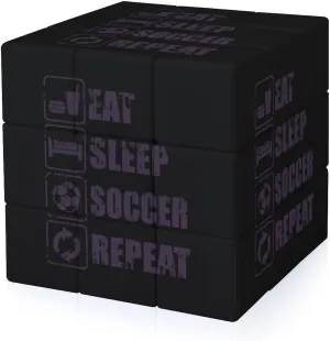 Eat Sleep Soccer Repeat Funny 3x3x3 Cube Smooth Lightweight Puzzle for Adult Graphic Printing Travel