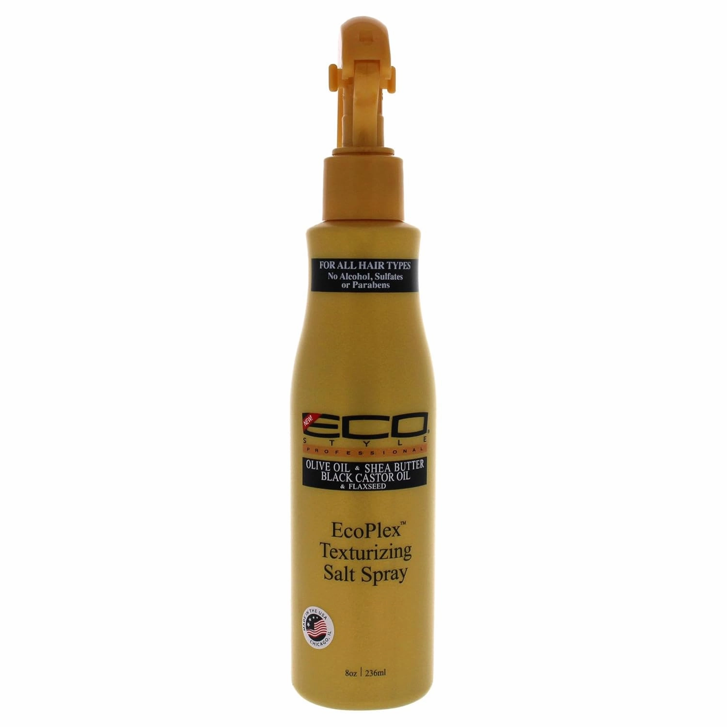 Eco Style ECOCO Ecoplex Texturizing Salt Spray - Contains Sea Salt And Natural Moisturizers - Adds Volume - Natural Matte Finish - Perfect Undone Beach Look - For All Hair Types - 8 Oz Hairspray