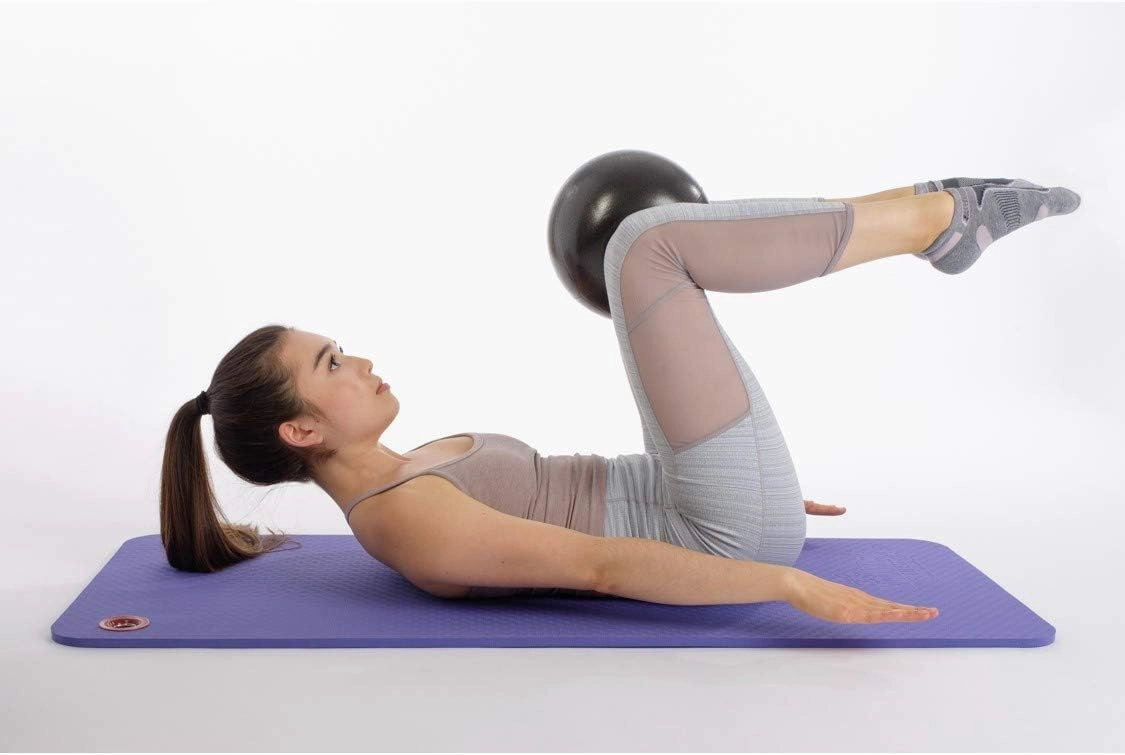 EcoWise 9" Inflatable Pilates Ball, Exercise Balls with Natural Coloring