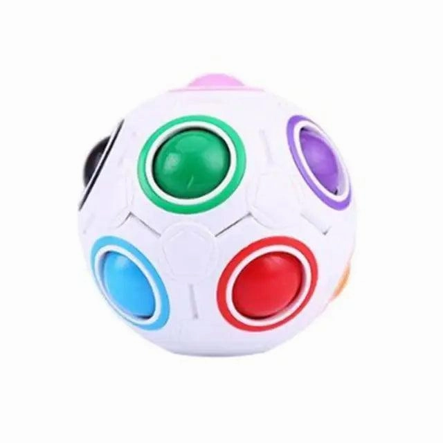 Educational Small Antistress Cube Rainbow Ball Puzzles Magic Stress Reliever Football Learning Fun Toys For Children And Adult
