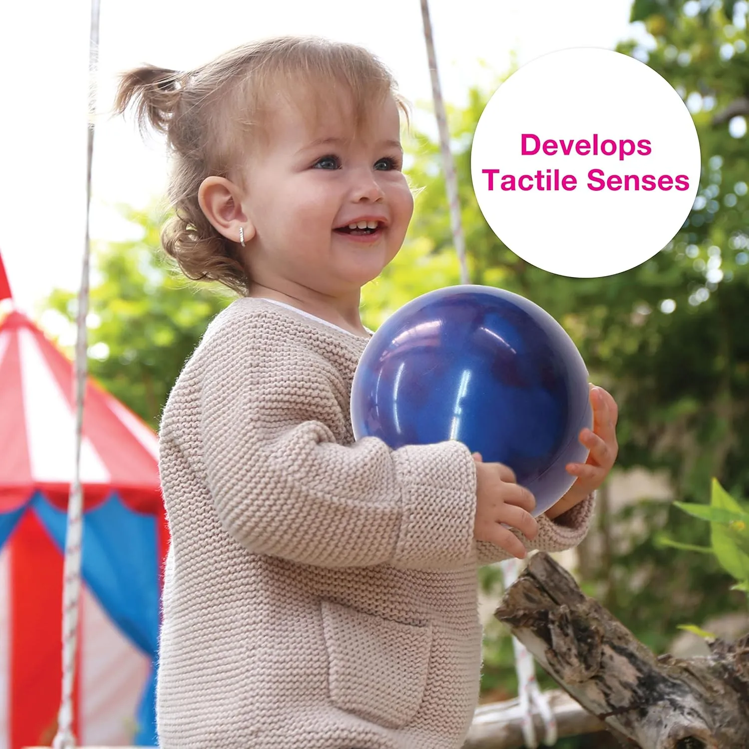 Edushape Color Changing Baby Sensory Ball - Fun Interactive 7 Inch Kids Incredi Ball - Play Throw Squeeze Touch Bounce & Roll Enhance Motor Skills, Logic, Reasoning, and Hand-Eye Coordination